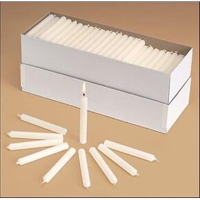 حفل الوقفة الاحتجاجية التذكاري لخدمة الكنيسة، شموع بيضاء غير معطرة مقاس 1/2 × 4 1/4 بوصة - 100 لكل صندوق من 1home