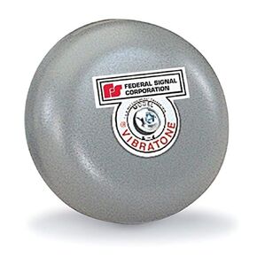 Federal Signal Bell, 120VAC, 0.08 AC, Gray