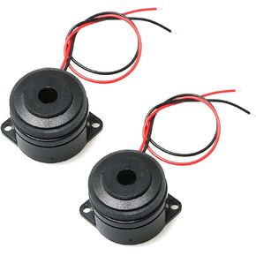 2pcs Active Electronic Buzzer Alarm Sounder Continuous 90dB Beep Speaker W/Wires DC 24V Piezoelectric Piezo Electronic for Arduino