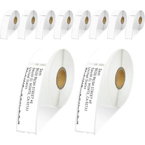 Compatible with DYMO 30252 Address Labels, Barcode Label 30252 Labels Labelwritersss 450, 4XL 400 Duo 450 Twin Turbo Label Printers, 350/roll for Dymo Label 30252 1-1/8" x 3-1/2" (28mm x 89mm),1 Roll