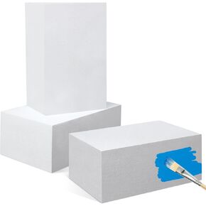 Pushglossy 3 Pack Large Foam Block 11 x 17 x 7'' EPS Polystyrene Rectangle Foam Blocks White Craft Foam Polystyrene Brick for Crafting, Modeling, Art, Floral Arrangements, Sculpting, School Home DIY