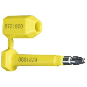 100 pcs Bolt Seal Shipping Seal with Print Progressive Numbering for Cargo Containers and Truck Trailers, Cargo Container Seals Yellow