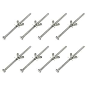8Sets M6 x 100mm Stainless Steel Wooden Flower Press Flower Press Kit Wing Butterfly Screws Bolts Wing Hand Bolts Flower Press Kit