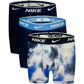 Nike Boys Everyday Cotton Printed Boxers 3-Pack (White Hyper Royal)