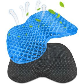 Waterproof Gel Kayak Seat Cushion for Sit-in Kayak Canoe with Anti-Slip Design Anti Slip Kayak Gel Seat Cushion - Comfort and Stability for Kayaking Adventure (Blue)