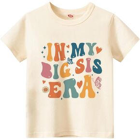 Big Sister Shirt for Toddler Baby Girl Outfits Big Sis Announcement T-Shirt Gifts