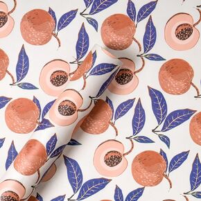 RUSPEPA Scented Wrapping Paper - Mini Roll - Rose Design with Fragrance for Holiday, Birthday and Baby Shower - 17 inches x 16.4 feet