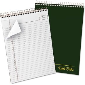 Ampad 20811 Gold Fiber Wirebound Pad, Legal Ruled, 8-1/2-Inch x11-3/4-Inch , GN