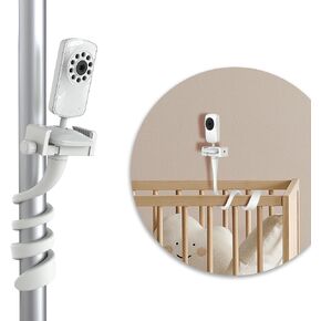 Baby Monitor Mount, Versatile Flexible Baby Monitor Stand Easy to Install, Baby Camera Mount Compatible with Card Cameras and Baby Cameras with a Spiral Hole, Without Tools or Wall Damage
