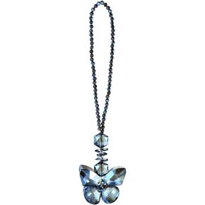 Butterfly Car Hanging Ornament Crystal Glass Butterfly Car Accessories for Rear View Mirror Butterfly Car Rear View Mirror Charms Valentine's Day Gifts Aesthetic Interior Ornament
