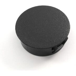 Black Nylon Hole Plugs Fits 1 1/8" Diameter Hole - Slightly Domed Surface - Durable Nylon Plug Snaps Into Hole with Locking Tabs That Hold in Place (12)