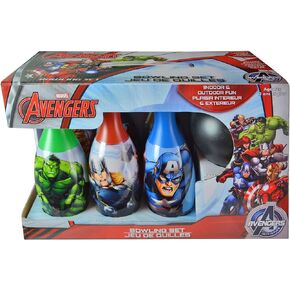 What Kids Want Avengers Bowling Set - Includes 6 Pins and Bowling Ball - Styles May Vary