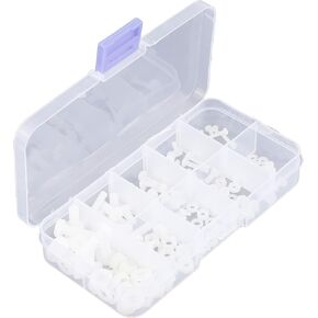 150pcs Nylon Screws Bolts Nuts Washers Fastener Assortment Kit in Box M2 M2.5 M3 M4 M5