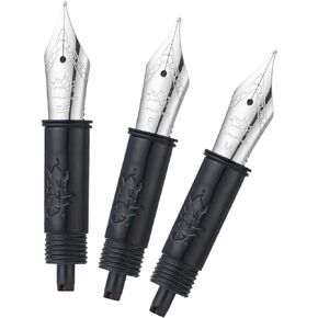 مجموعة مكونة من 3 قطع من قلم حبر Jinhao X159 و9019، أجزاء بديلة متوسطة الحجم، زخرفة ذهبية