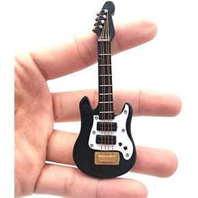 Adult Scene Handcraft 1:12 8.5cm Dollhouse Miniature Musical Instrument Bass Guitar for Dollhouse Furniture, Mini Miniature Instrument Classical Dolls Accessory, Fashion Modern