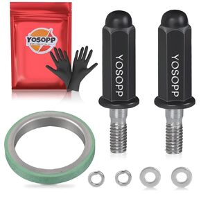 GY6 Exhaust Bolt Nuts Exhaust Gasket for Scooters ATVs -Fits GMB139 Engine Moped Quad 4 Wheeler Dune Buggy Go Karts Taotao Sunl Coolster Jonway Roketa Sandrail 50cc 70cc 110cc 125cc 150cc Black
