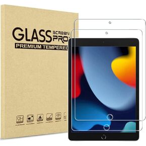 XZC [2 Pack] Screen Protector Compatible with iPad 9th Generation/iPad 8th Generation/iPad 7th Generation 10.2 Inch Tempered Glass Screen Film (2021/2020/2019 Model)(Screen Protector)