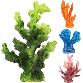 POPETPOP 4 قطعة حوض للأسماك نبات الراتنج المرجان ديكور المرجان الاصطناعي حوض السمك المرجان ديكور المنزل المناظر الطبيعية المرجان in Kuwait