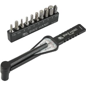 Bikehand Economical Bicycle Bike 1/4 Inch Driver - Torque Wrench Allen Key Tools Socket Set Kit 2-10Nm
