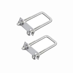 2 Sets 304 Stainless Steel Square U-Bolts 2"(50mm) Inner Width, 3.15"(80mm) Length Stainless M6 with Nuts, Frame Plate, Accessories for Automobiles Trailer, Boat Trailer Industrial Parts