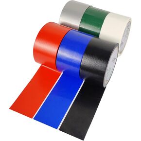 Premium Grade Colored Duct Tape, Duct Tape Colors 1in or 2 in x 10 Yards Each Roll- 60 Yards in Total! - No Residue, Tear by Hand & Waterproof - Great for Arts & Crafts and DIY Projects in Kuwait