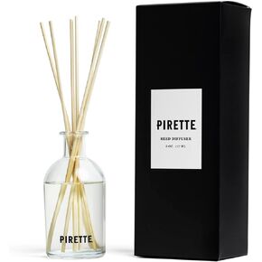 PIRETTE Reed Diffuser, Beach Inspired Fragrance for Home, Notes of Fresh Coconut, Surf Wax & Sunscreen, 6 Oz