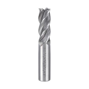 uxcell 5/16" Cutting HSSAL Spiral Drill Bit Straight End Mill Cutter 4 Flute with 5/16" Shank