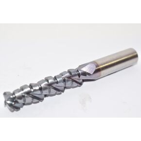 YG-1 67515 HSS Speed Freek End Mill, T15, 3 Flute, 42 Degree Helix, Long Length, Roughing for Aluminum, Square, Uncoated Finish, 4" Length, 1/2"