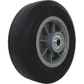 Shepherd Hardware 9600 8-Inch Hand Truck Replacement Wheel, Solid Rubber, 2-1/2-Inch Ribbed Tread, 5/8-Inch Bore Offset Axle