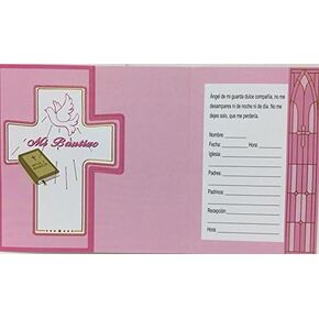 Invitation To My Baptism Mi Bautizo Invitacion Para Bautizo with Envelopes 8 Count in Kuwait
