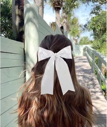 شريط من الساتان الأبيض بعرض 10.16 سم × 22 ياردة، شريط من القماش الصلب، شريط كبير لقص طقم الحفل، كرسي الافتتاح الكبير، وشاح، طاولة الشعر، أقواس السيارة، الخياطة الحرفية، تغليف الهدايا، تزيين حفلات الزفاف... in Kuwait