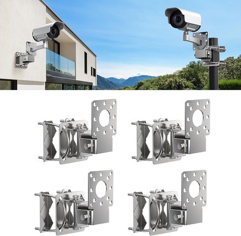 4 Pack Universal Wall/Pole Mounting Pole Mount Brackets with U-Bolt，L Mounting Kit Hardware Accessories for Outdoor Antennas, Wireless Bridge, AP, Security Camera,TV CB,Weather Station, Outdoor CPE in Kuwait