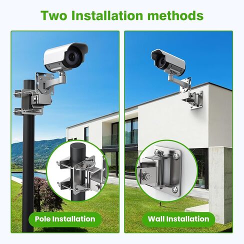 4 Pack Universal Wall/Pole Mounting Pole Mount Brackets with U-Bolt，L Mounting Kit Hardware Accessories for Outdoor Antennas, Wireless Bridge, AP, Security Camera,TV CB,Weather Station, Outdoor CPE in Kuwait