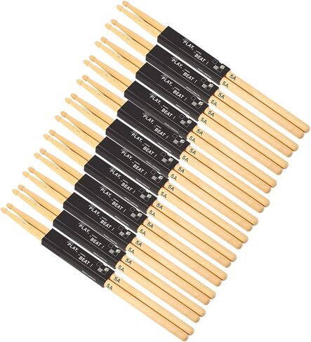 Alomejor Drum Sticks Wood Snare Drum Stick ممارسة الأداء 5A طرف خشبي، خشب القيقب، 12 زوجًا in Saudi Arabia