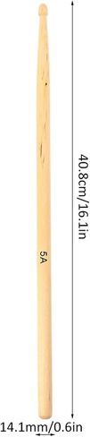 Alomejor Drum Sticks Wood Snare Drum Stick ممارسة الأداء 5A طرف خشبي، خشب القيقب، 12 زوجًا in Saudi Arabia