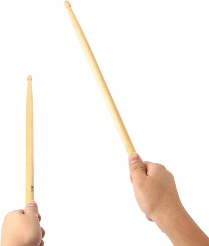 Alomejor Drum Sticks Wood Snare Drum Stick ممارسة الأداء 5A طرف خشبي، خشب القيقب، 12 زوجًا in Saudi Arabia