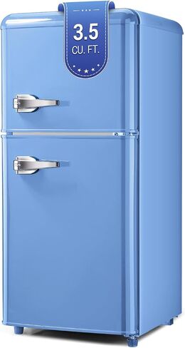 FLS-80G-BLUE-35CU ثلاجة صغيرة ريترو مع فريزر 3.5 قدم مكعب. قدم. أزرق in Saudi Arabia