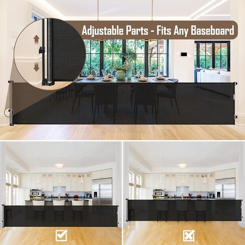 بوابات أطفال عريضة للغاية قابلة للسحب مقاس 178 بوصة، بوابات للحيوانات الأليفة في الهواء الطلق للكلاب، بوابة داخلية قابلة للسحب لفتحات واسعة للغاية، بوابة كلب كبيرة، بوابة كلب قابلة للسحب، بوابات أطفال قابلة للتعديل للمداخل in Kuwait