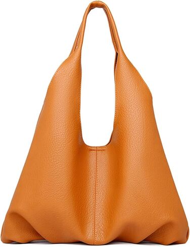 Womens Hobo Bag with Removable Pouch PU Leather Tote Bag Set, Large Handbag Shoulder Bags Zipper Purse for Work & Shopping in Saudi Arabia