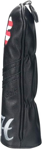 Craftsman Golf USA US Flag Clover Leather Black Driver Fairway Wood Rescue Hybrid Cover Headcover Also for Customization Version with Your Name Stitched in Saudi Arabia