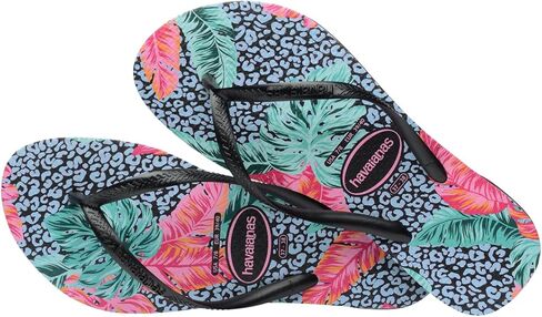 Havaianas kids slim animal floral sandal - black/black, 13C/1Y little kid in Kuwait