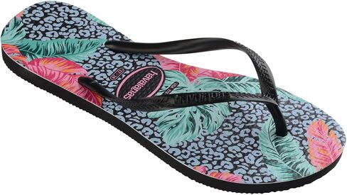 Havaianas kids slim animal floral sandal - black/black, 13C/1Y little kid in Kuwait