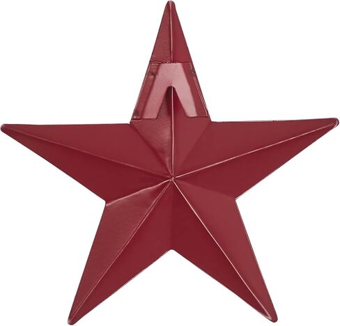 VHC Brands Patriotic Faceted Metal Star White Wall Hanging 24x24, Independence Day Decor, American Star Design, Distressed Appearance Metal Wall Hanging, Star Shape, Country, Matte White in Saudi Arabia
