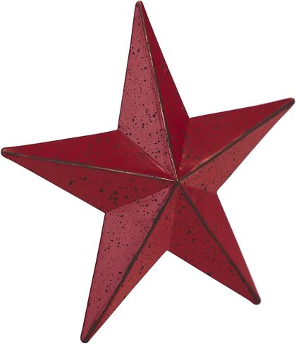 VHC Brands Patriotic Faceted Metal Star White Wall Hanging 24x24, Independence Day Decor, American Star Design, Distressed Appearance Metal Wall Hanging, Star Shape, Country, Matte White in Saudi Arabia