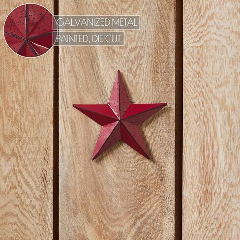 VHC Brands Patriotic Faceted Metal Star White Wall Hanging 24x24, Independence Day Decor, American Star Design, Distressed Appearance Metal Wall Hanging, Star Shape, Country, Matte White in Saudi Arabia