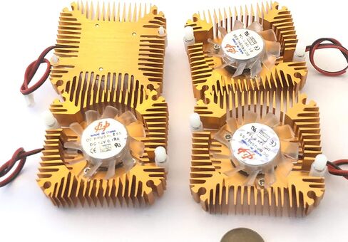 4 قطع النحاس 12 فولت 55 مللي متر 2PIN الألومنيوم مروحة التبريد المبرد برودة VGA وحدة المعالجة المركزية A8 in Kuwait
