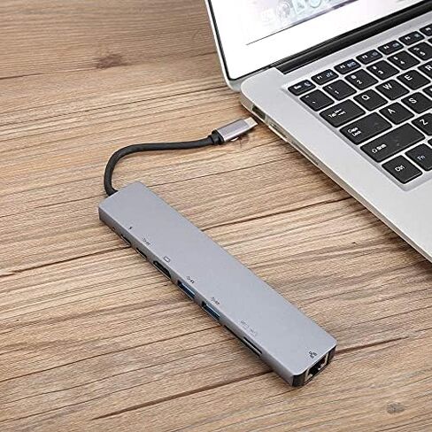 Dioche USB C Hub, 8-in-1 USB C Adapter with 4K HDMI, USB-C to Type-C USB 3.0 Hub HDMI RJ45 Ethernet Mini SDTF OTG Adapter in Saudi Arabia