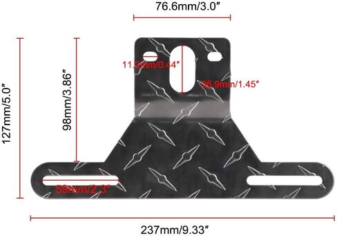 Aluminum License Plate Light Bracket License Plate Holder Bracket Universal for Most Trailer and Truck in Saudi Arabia