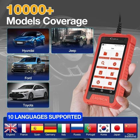 إطلاق Creader Elite 200 Obd2 Scanner 2024 أحدث محرك/ABS/SRS/أداة المسح التشخيصي للسيارة، قارئ رمز الوسادة الهوائية، شاشة لمس 4 بوصة، تحديث WiFi مجاني مدى الحياة، إصدار مطور مثل CRP123 in Saudi Arabia