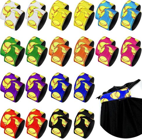 Unittype 20 Pairs Softball Sleeve Holders Sports T Shirt Sleeve Clips Sleeve Straps with Hook and Loop Sleeve Ties Sleeve Bands Fasteners for Girl Women Men Boy Activities, 10 Colors in Saudi Arabia